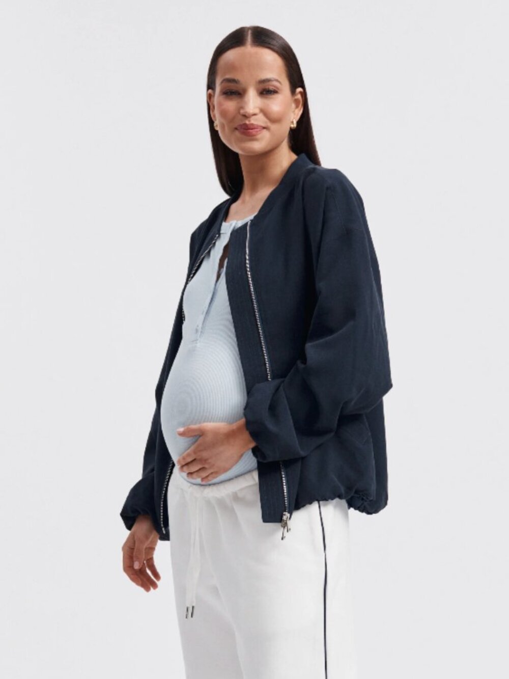 Legoe Heritage Maternity Bomber Navy NWOT Size 1/Medium